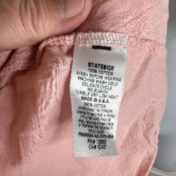 Stateside Anthropologie Women's Button Down Twist Bottom Front Shirt - Picture 6 of 6